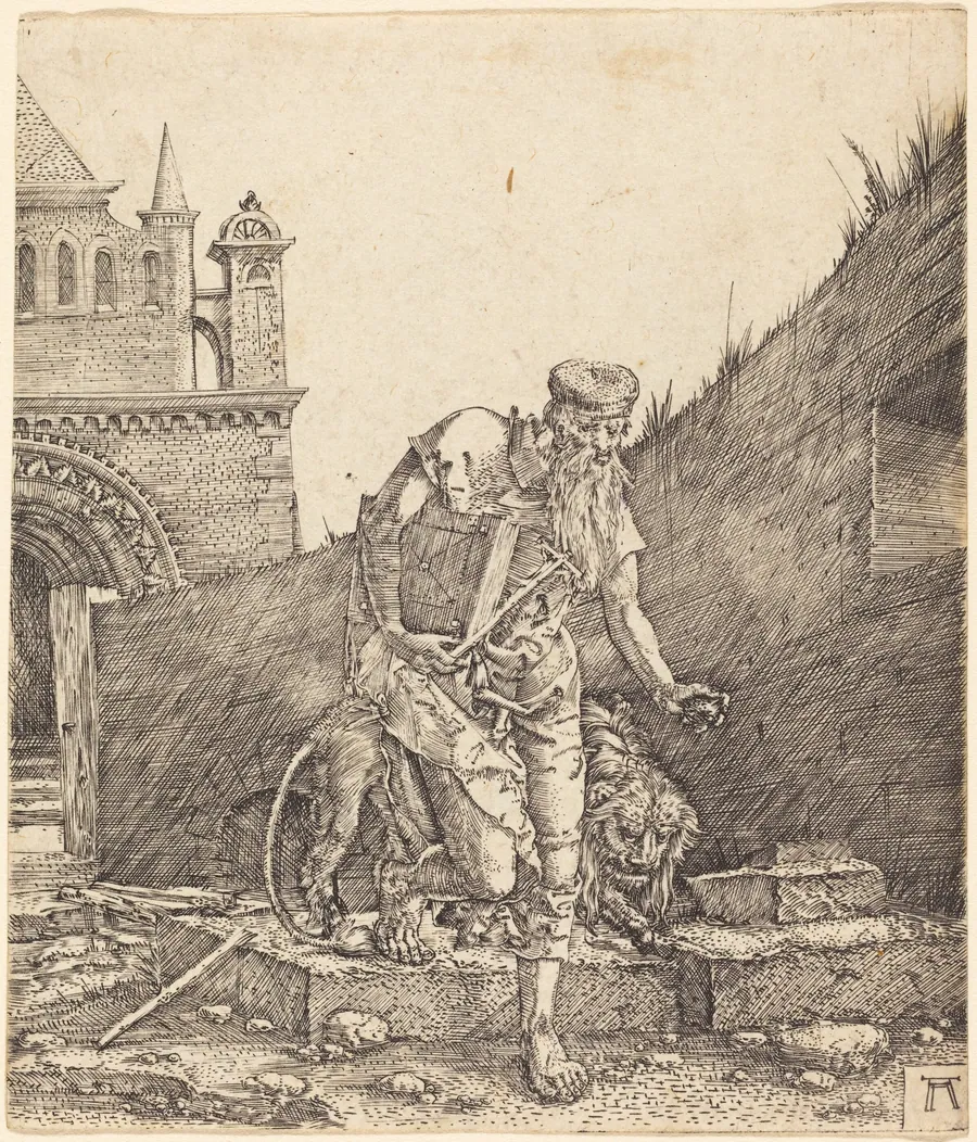 Saint Jerome in a Courtyard by Albrecht Altdorfer