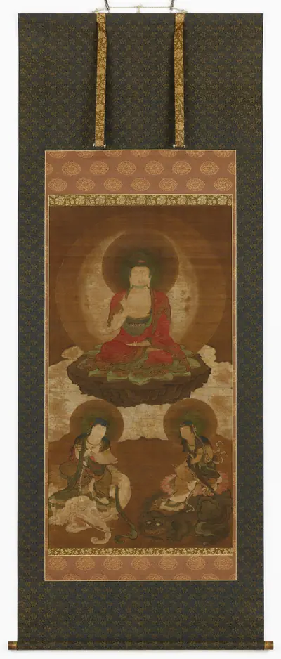 Buddhist triad: Sakyamuni, Manjusri and Samantabhadra