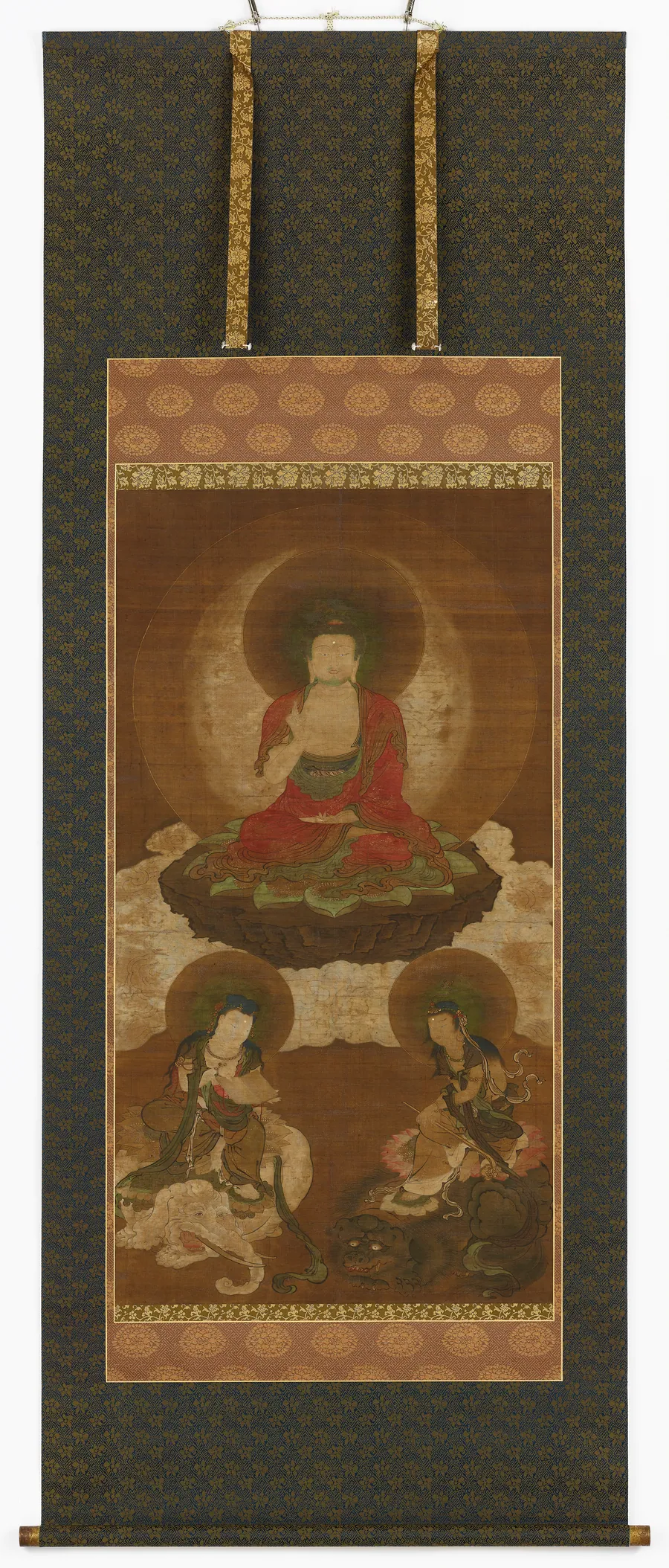 Buddhist triad: Sakyamuni, Manjusri and Samantabhadra by Sumiyoshi Gukei 住吉具慶 (1631-1705)