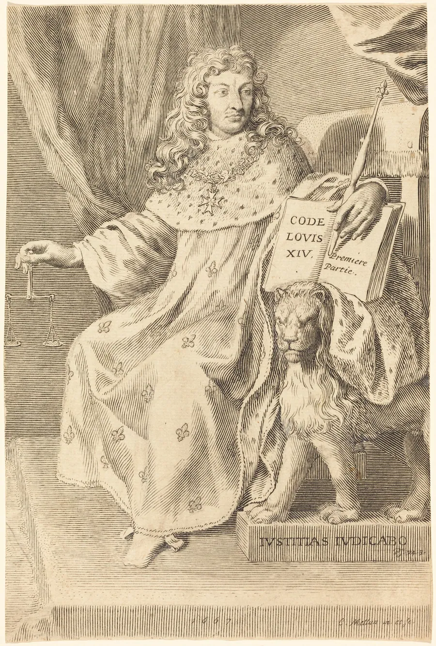 Louis XIV by Claude Mellan