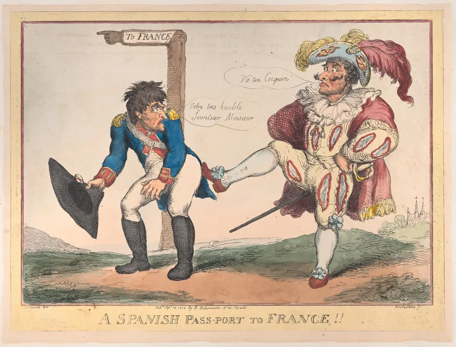 A Spanish Pass-Port to France!! by Thomas Rowlandson