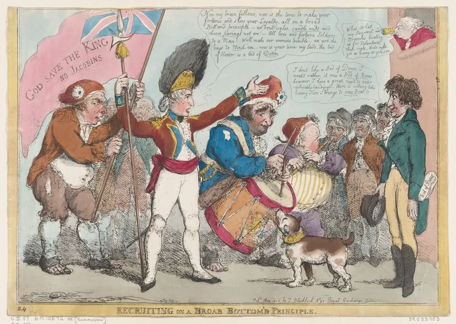 Recruiting on a Broab [sic] Bottom'd Principle by T. Blacklock