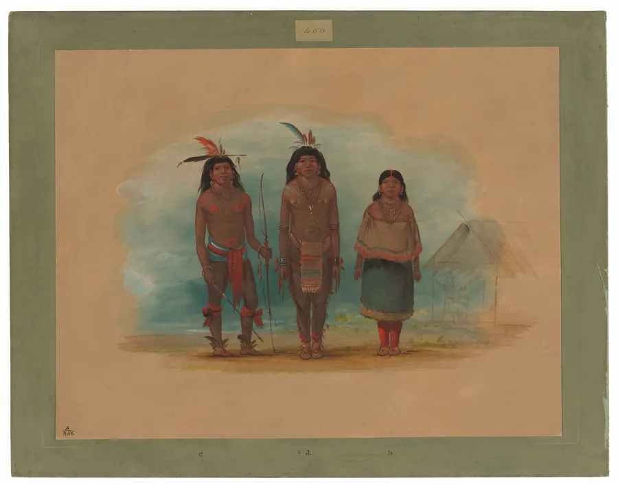 Three Taruma Indians by George Catlin