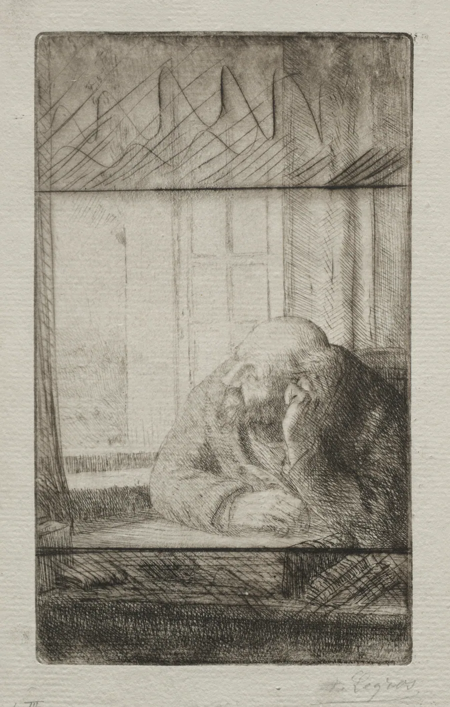 Evening at the Window by Alphonse Legros