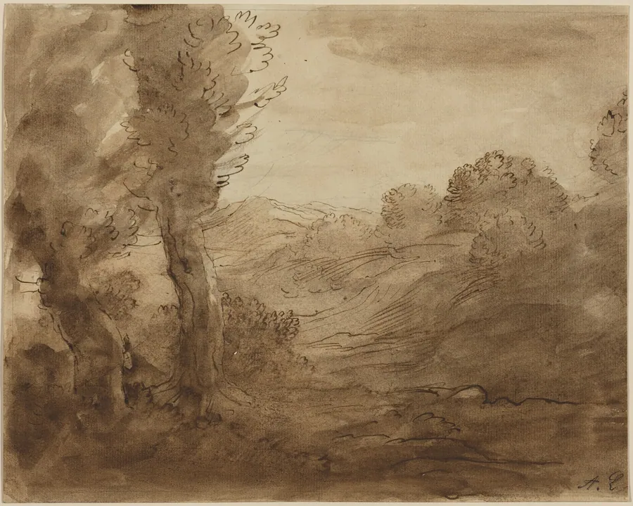 Footpath in Burgundy by Alphonse Legros