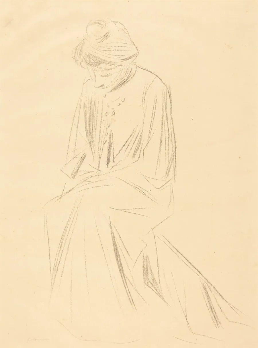 Etude de femme assise (Study of a Seated Woman) by Jean-Louis Forain