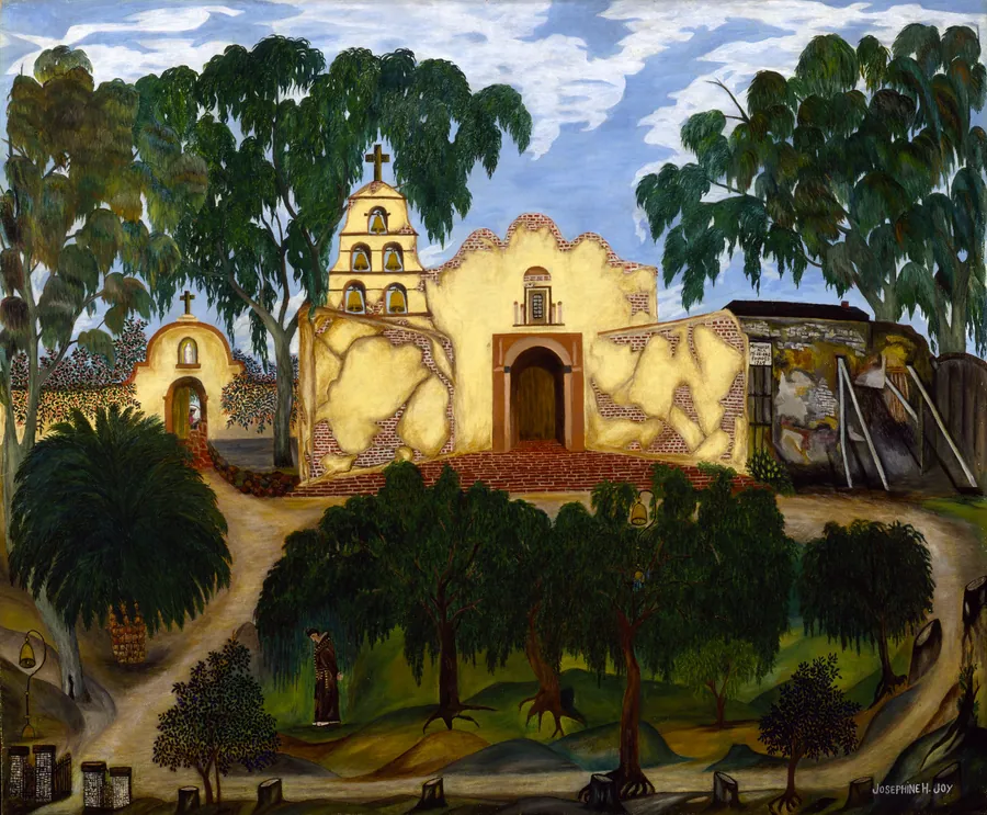 San Diego Mission by Josephine Joy, born North River Mills, WV 1869-died Peoria, IL 1948