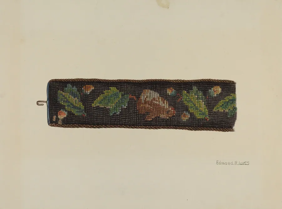 Needlepoint Bell Pull by Edmond Lorts