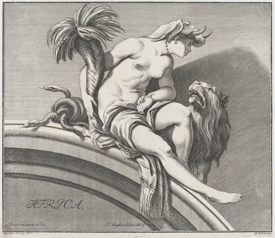 Allegory of Africa, from the Four Continents by Edme Bouchardon