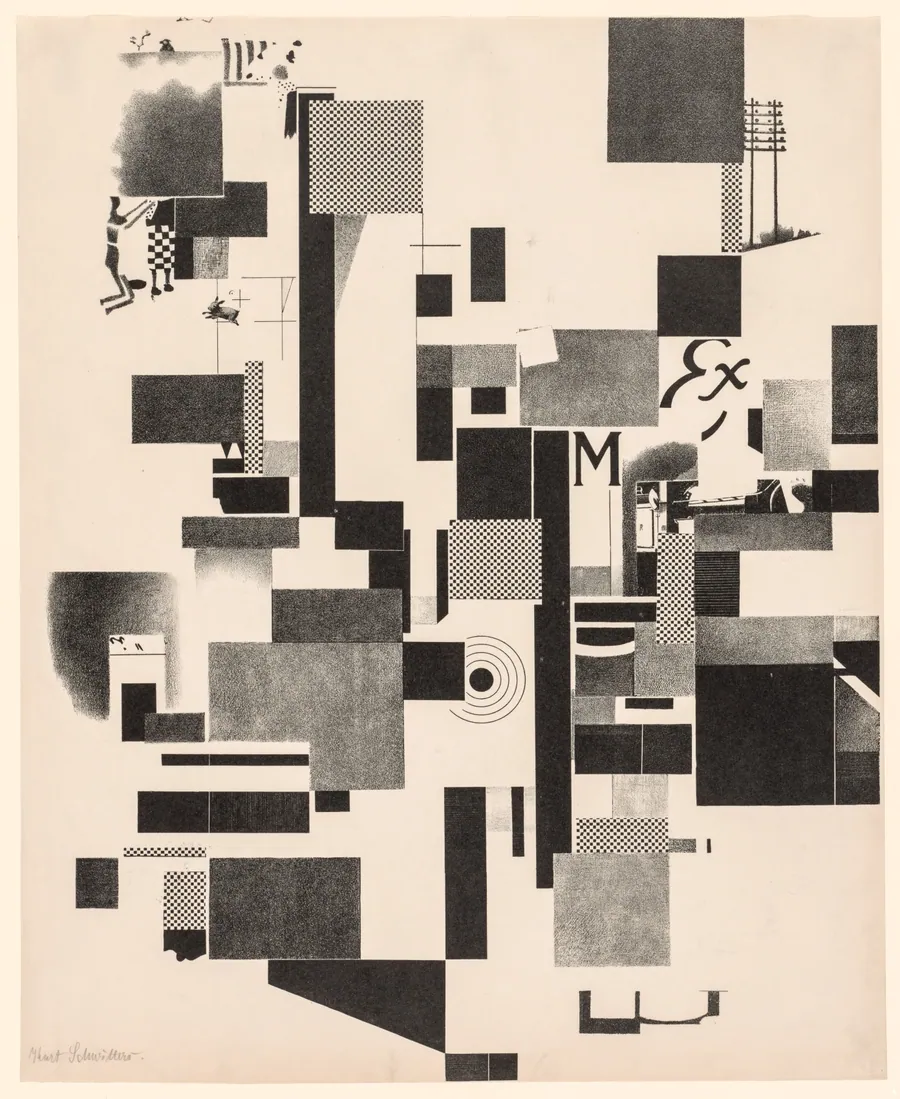 Merz 3 Portfolio:  Plate 1 by Kurt Schwitters