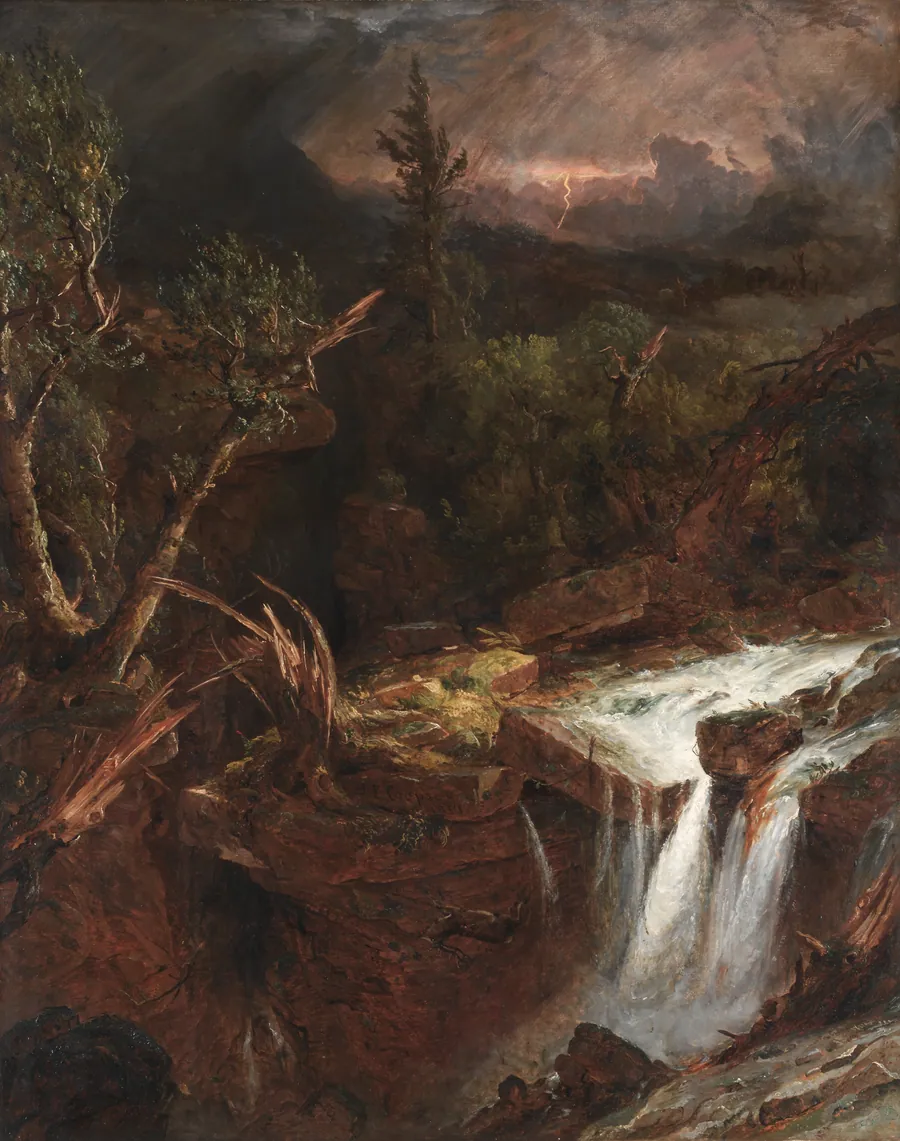 The Clove - A Storm Scene in the Catskill Mountains by Jasper F. Cropsey
