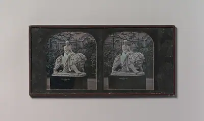 [Stereograph, Crystal Palace, John Bell's Una and the Lion]