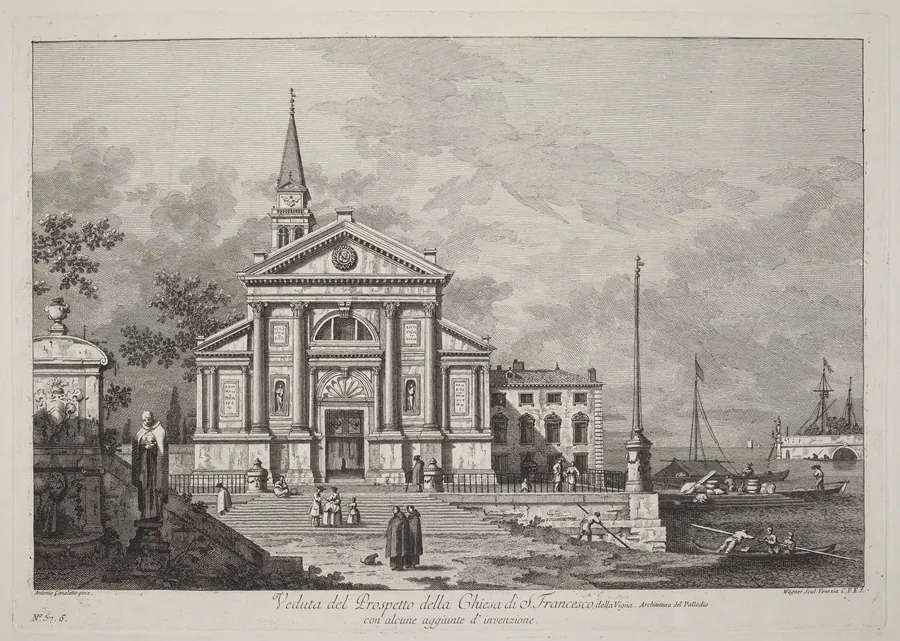Veduta del Prospetto della Chiesa del S. Francesco by Joseph Wagner