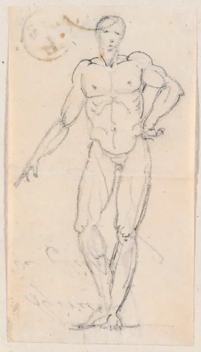 Statue of a Male Nude with Hand on Hip