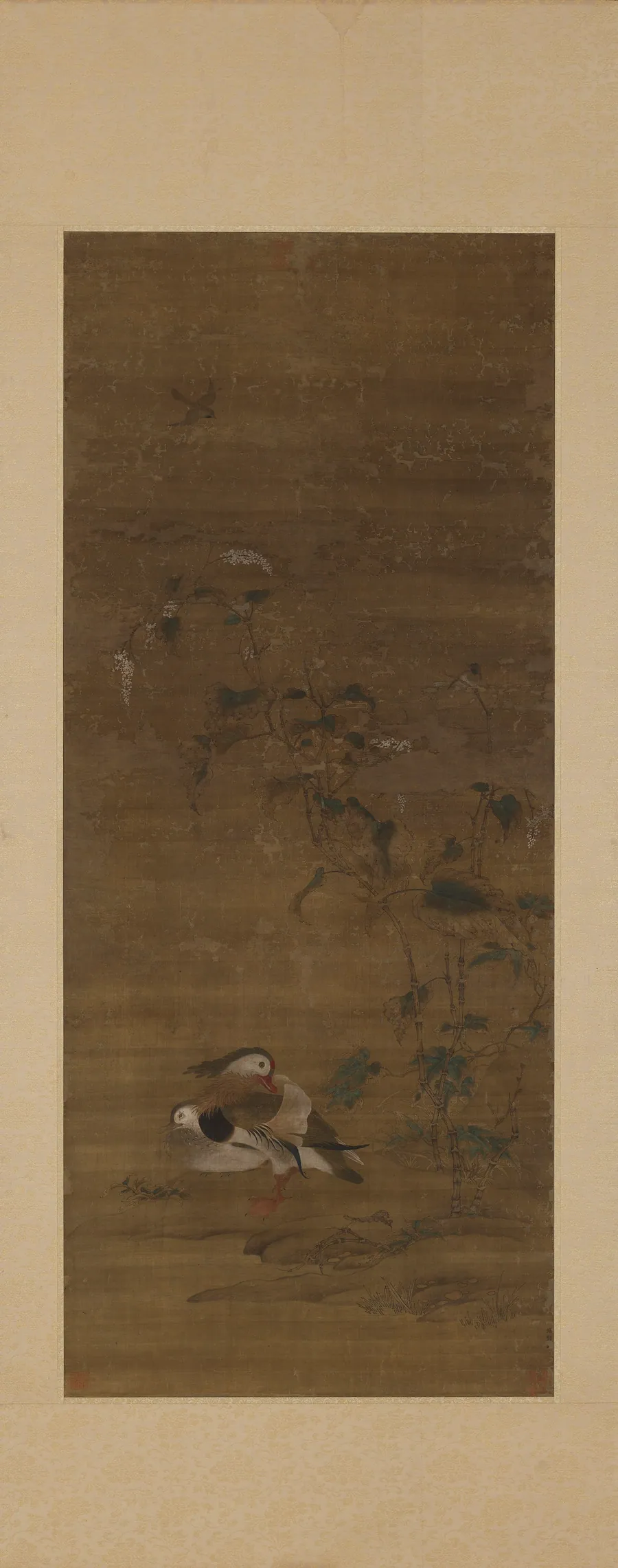 Mandarin ducks under smartweed by Formerly attributed to Xu Xi (active mid-10th century)