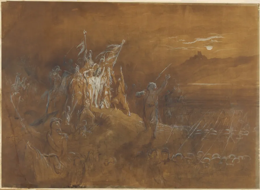The Shades of French Soldiers from the Past Exhort the Army to Victory on the Rhine by Gustave Doré