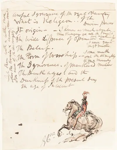 Sketch of Mounted Hussar