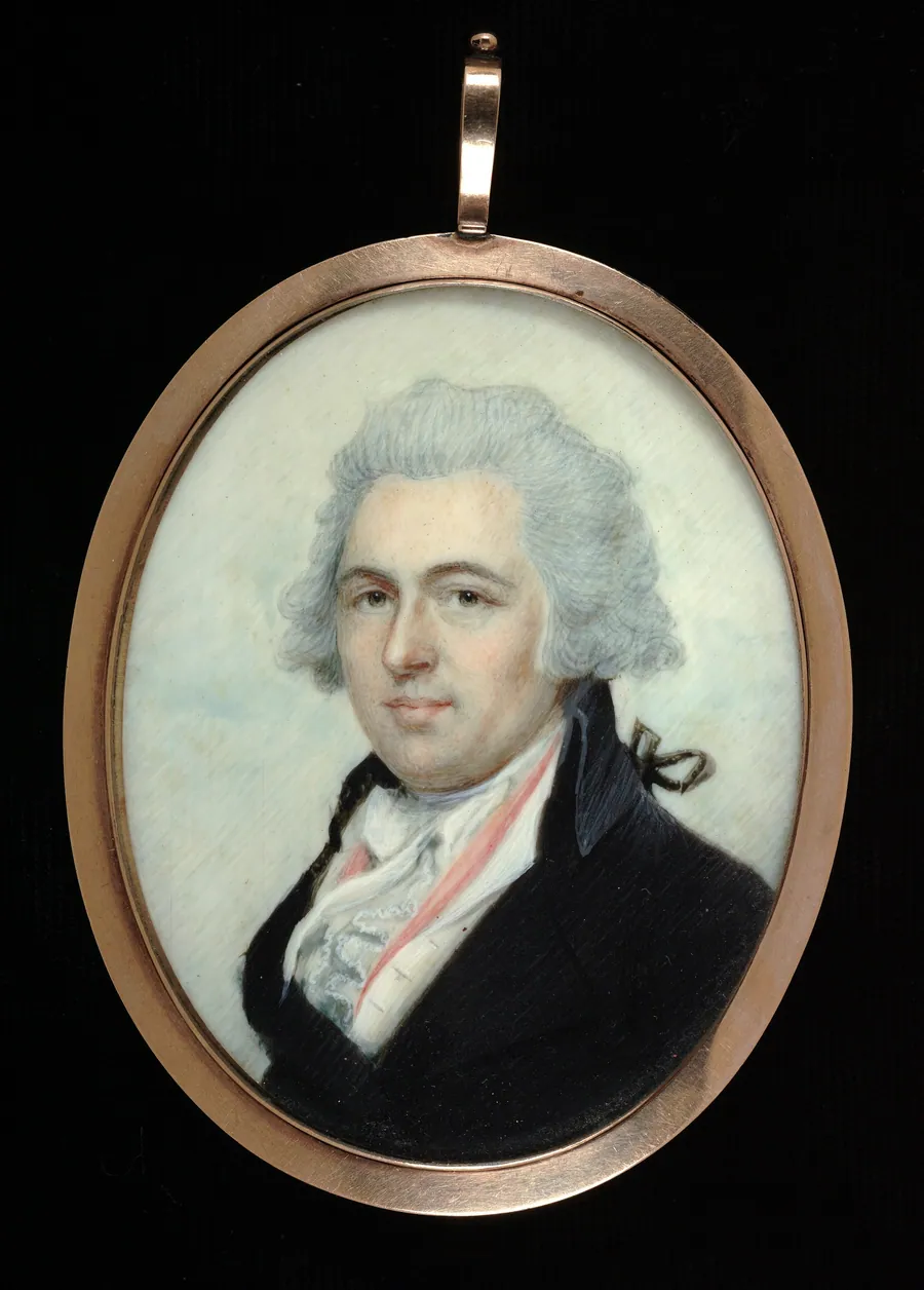 Portrait of a Gentleman with Initials J. B. by Benjamin Trott, born Boston, MA ca. 1770-died Washington, DC 1843