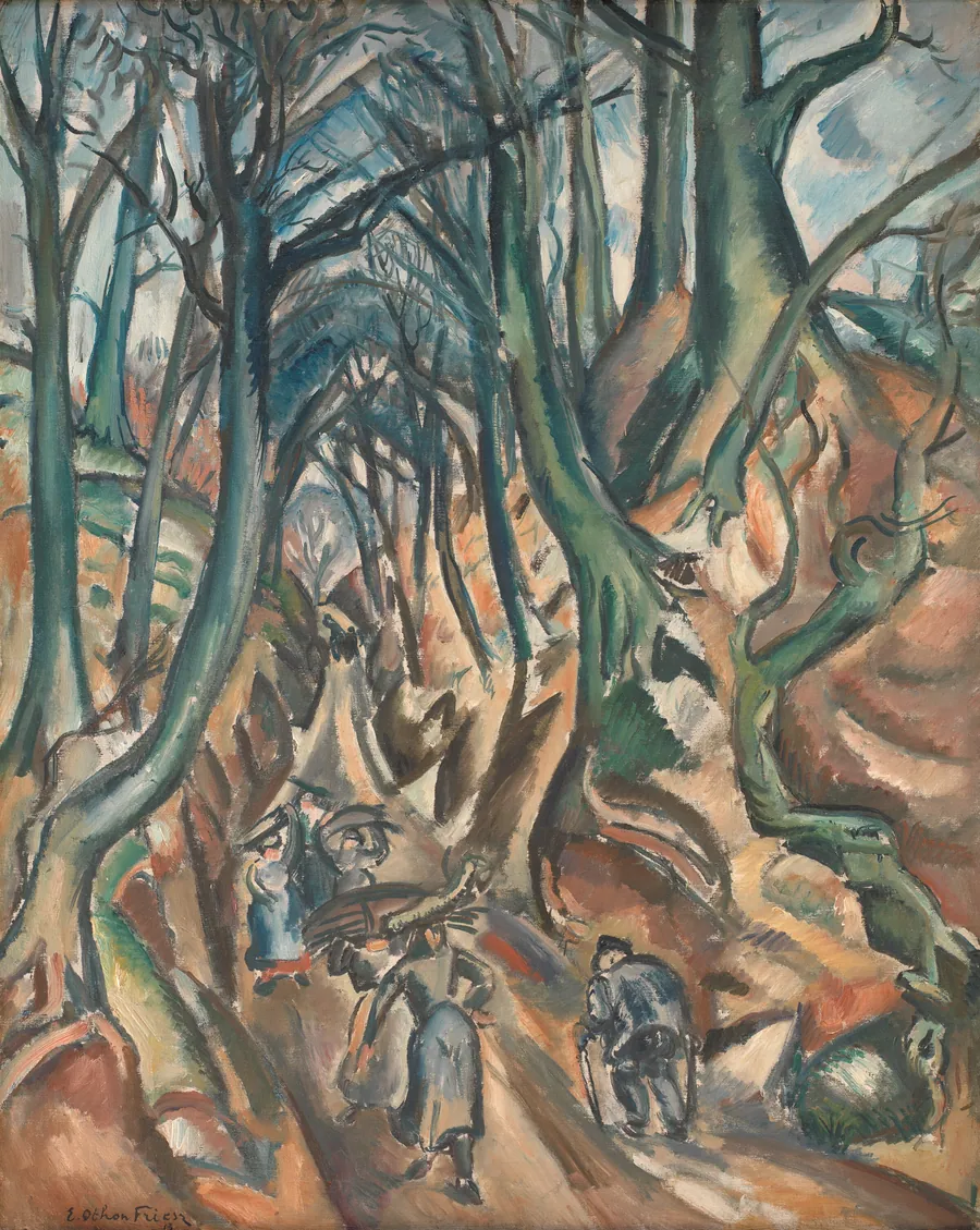 Hulvejen ved vintertid by Emile Othon Friesz