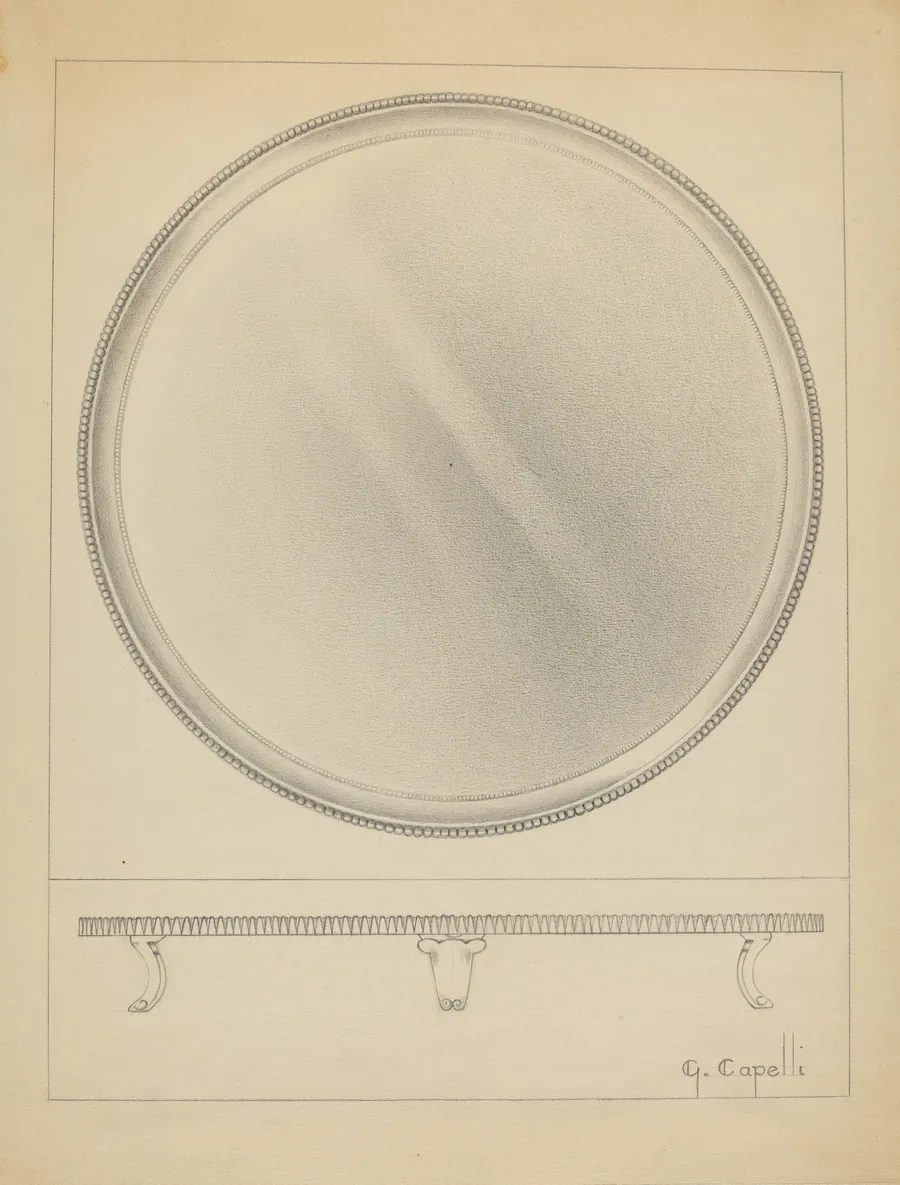 Silver Tray by Giacinto Capelli