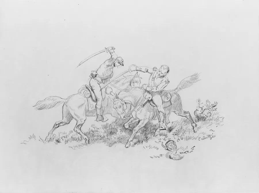 Soldiers Fighting by Emanuel Leutze