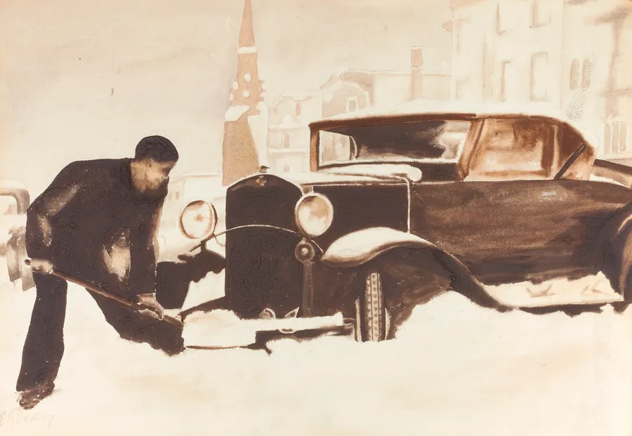 Digging Out Car by Elizabeth R. Dewey, n.d.
