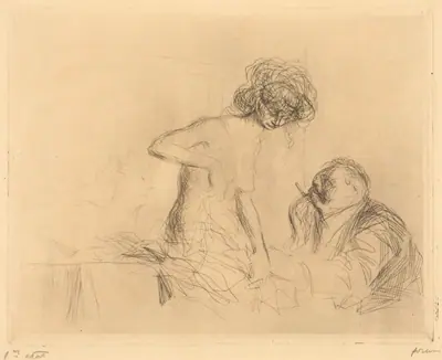 En cabinet particulier (1ère planche) (In a Private Room) (first plate)