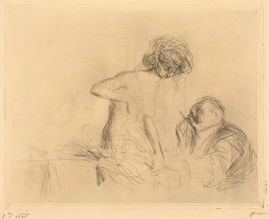 En cabinet particulier (1ère planche) (In a Private Room) (first plate) by Jean-Louis Forain