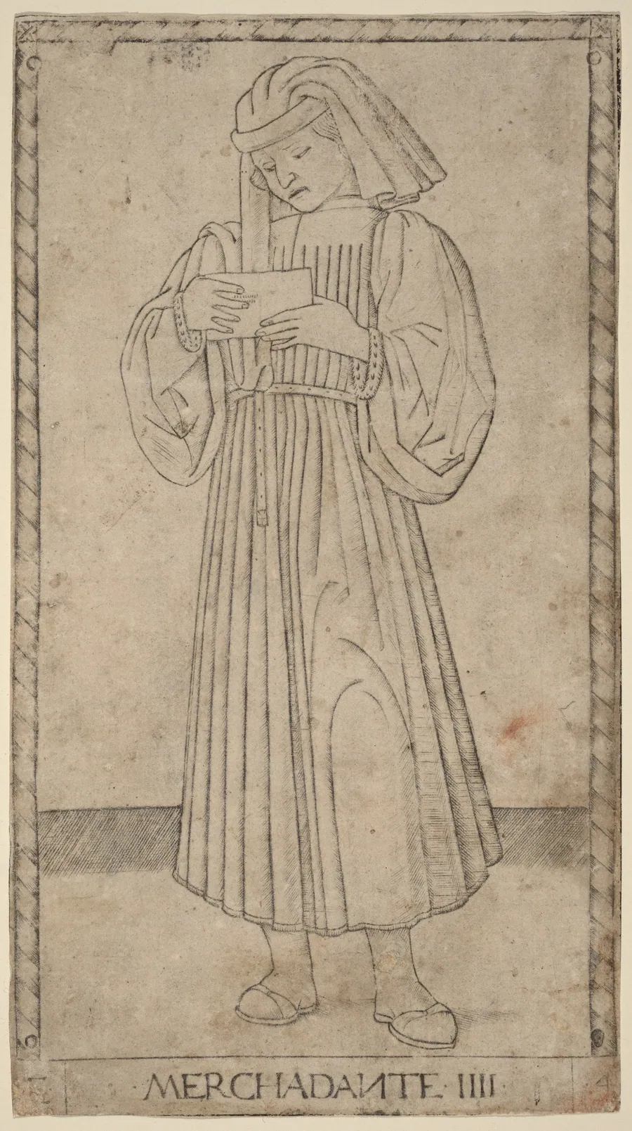 Merchadante (Merchant) by Master of the E-Series Tarocchi
