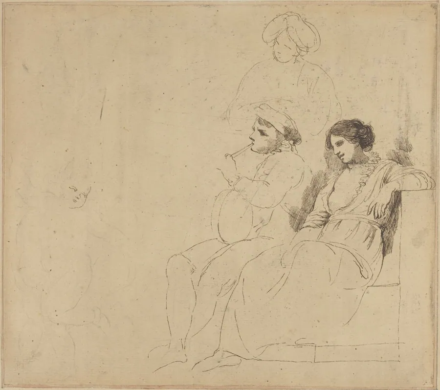Study for "The Rustic Dancers" by John Hamilton Mortimer