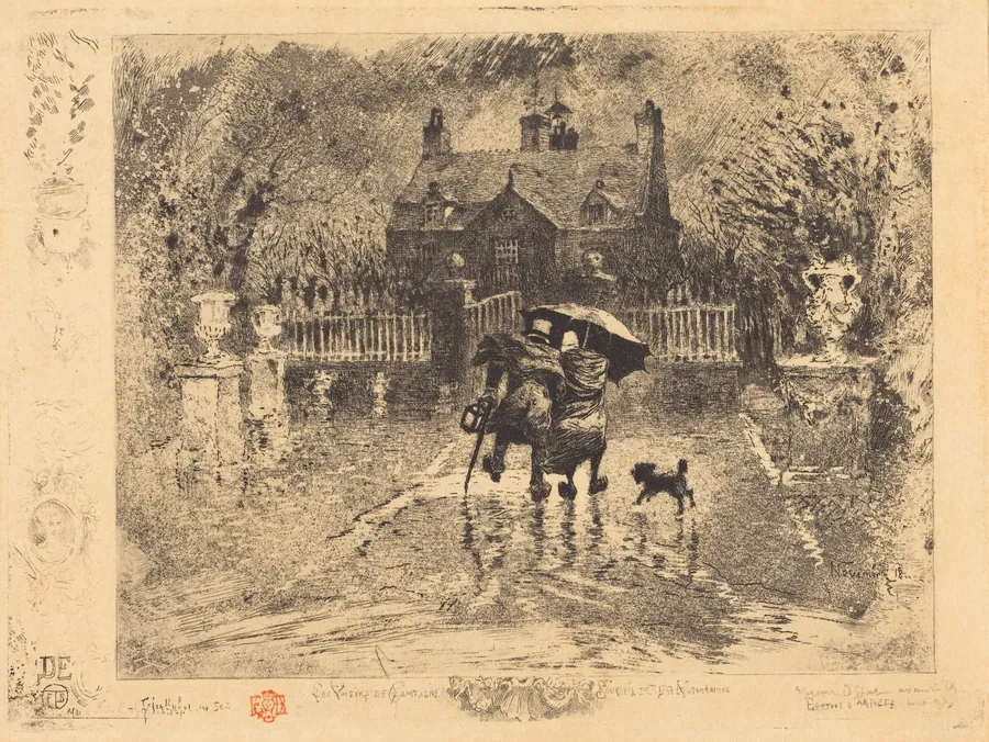 Les Voisins de Campagne (Country Neighbors) by Félix-Hilaire Buhot