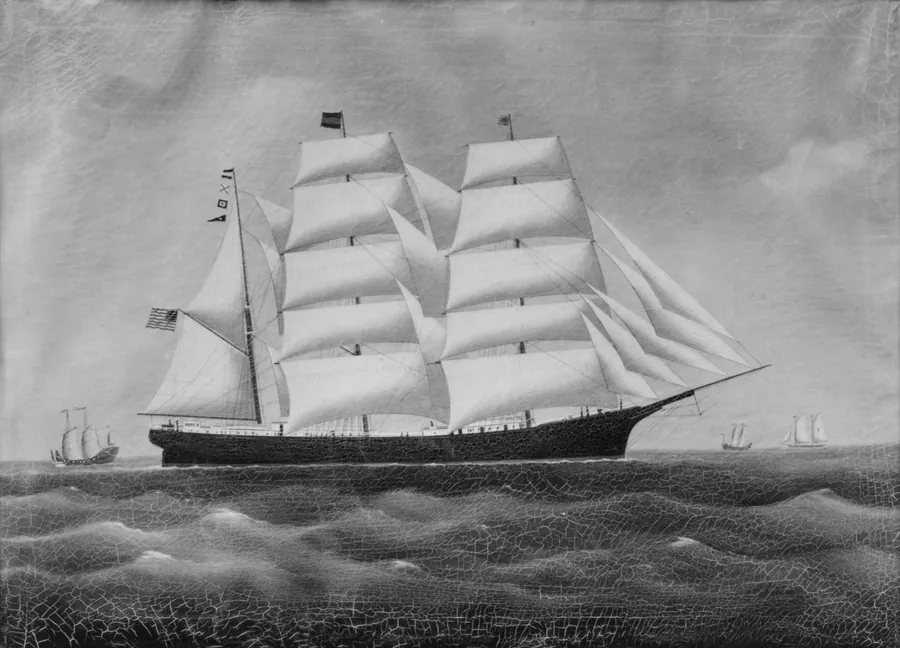 The Ship "John W. Brewer" by Chinese Painter
