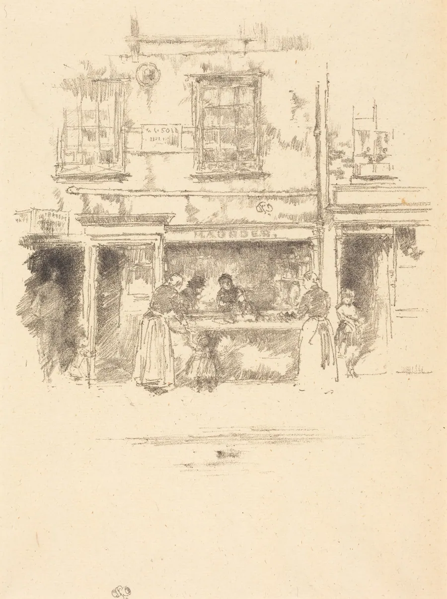 Maunder's Fish Shop, Chelsea by James McNeill Whistler