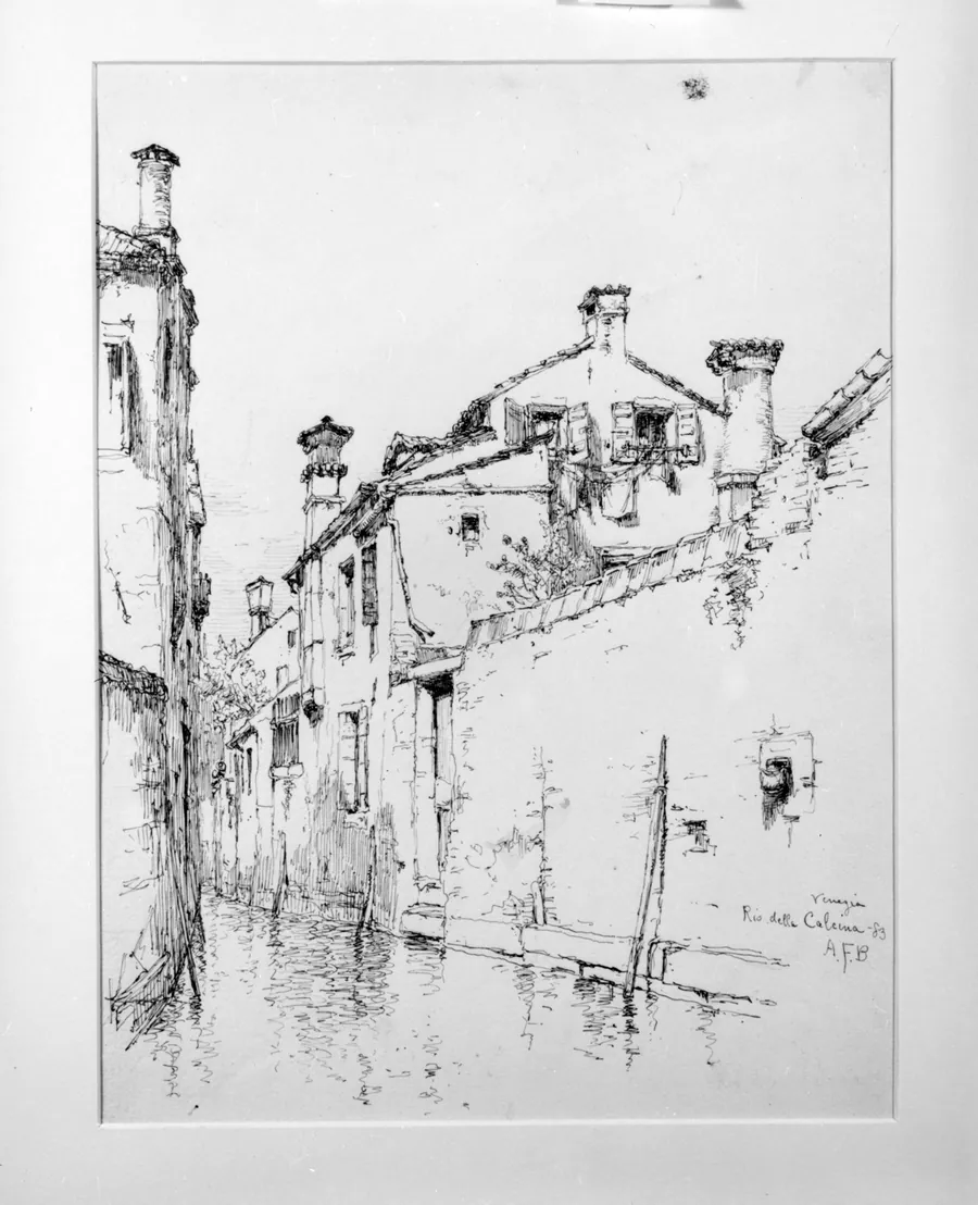Rio della Calcina, Venice by Andrew Fisher Bunner