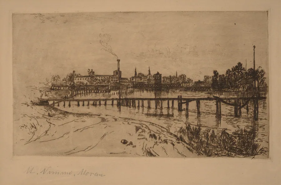 Newark, N.J., from the Passaic by Mary Nimmo Moran