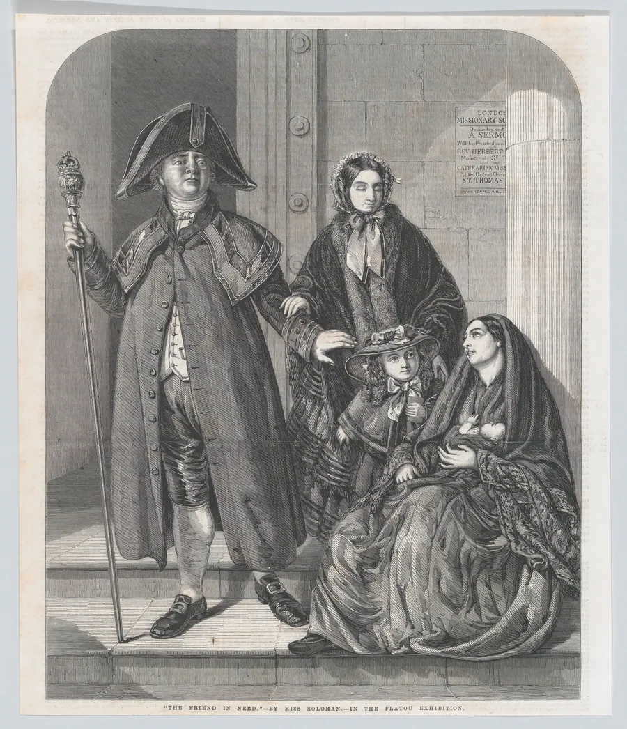 The Friend in Need, from "Illustrated London News" by Rebecca Solomon