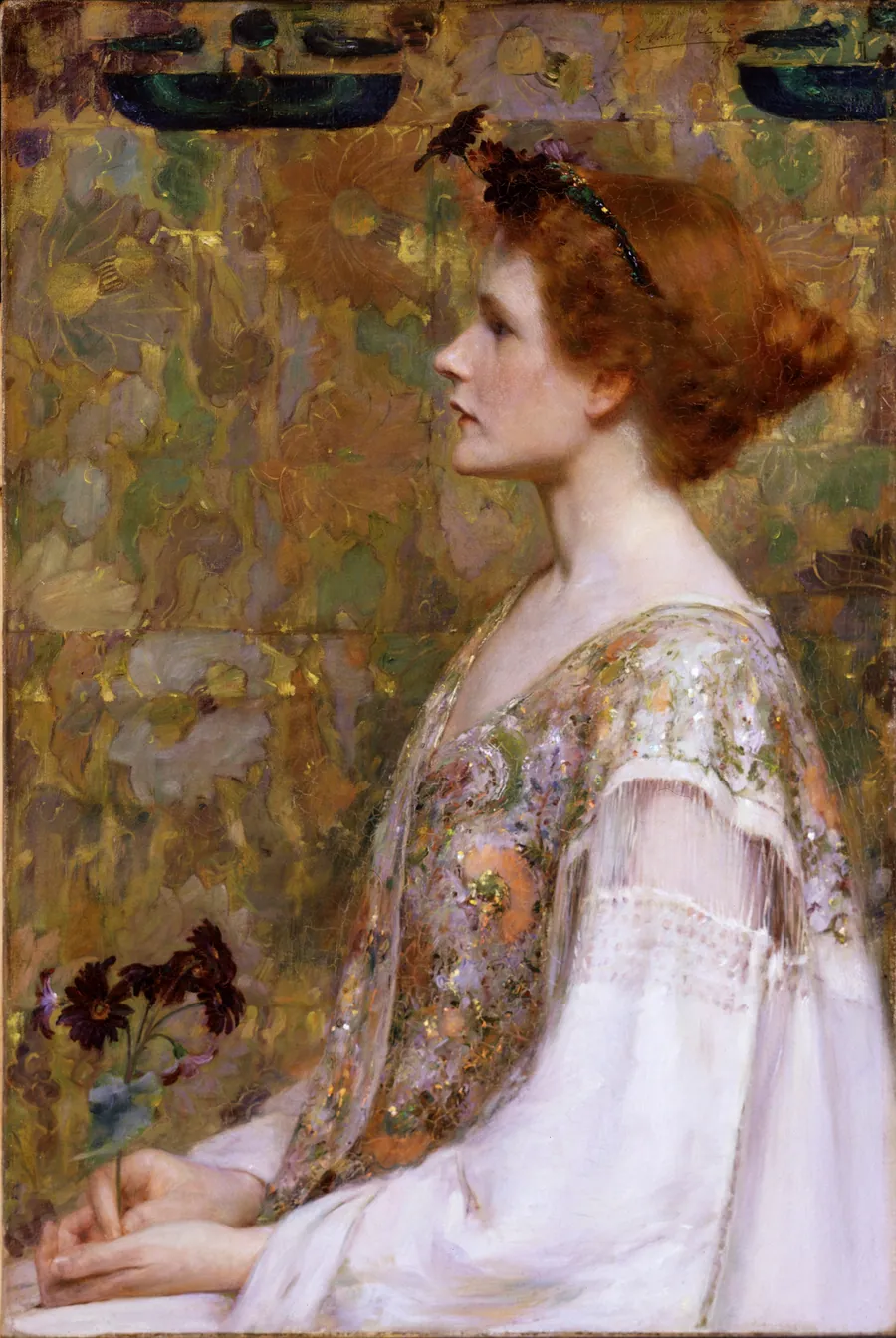 Woman with Red Hair by Albert Herter, born New York City 1871-died Santa Barbara, CA 1950