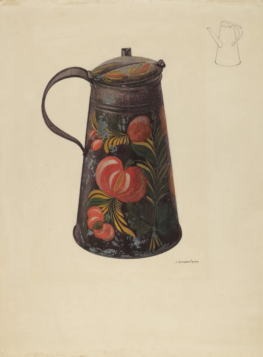Toleware Teapot by J. Howard Iams