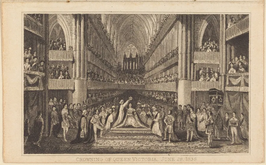 Crowning of Queen Victoria, June 28, 1838 [right half] by British 19th Century