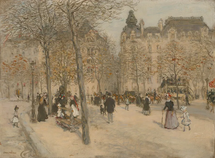 Square in Paris by Jean François Raffaëlli
