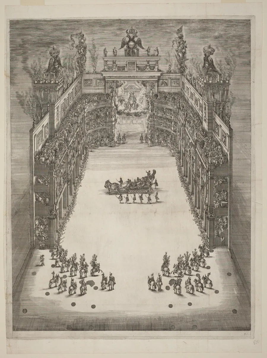 Aerial View of Theatre by Stefano Della Bella