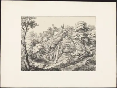 Rear View of the Convent with Waterfall