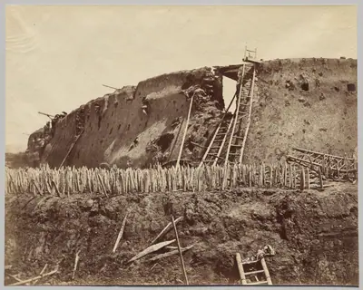 Angle of Taku Fort at which the French entered