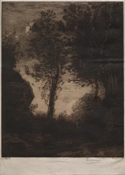 Landscape: Sunset, after Corot