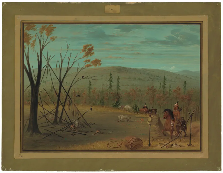 The Cheyenne Brothers Returning from Their Fall Hunt by George Catlin