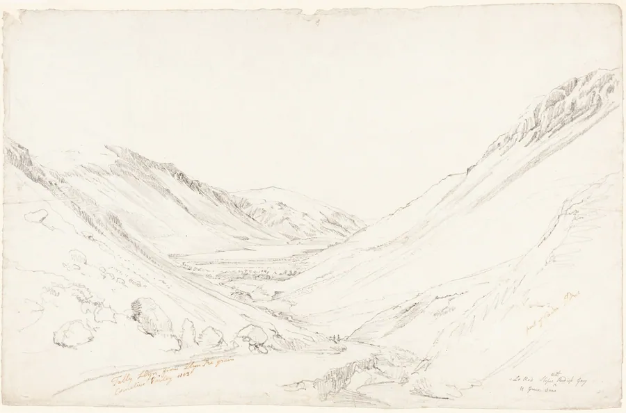 Tally Llyn from Llyn Trigrain by Cornelius Varley