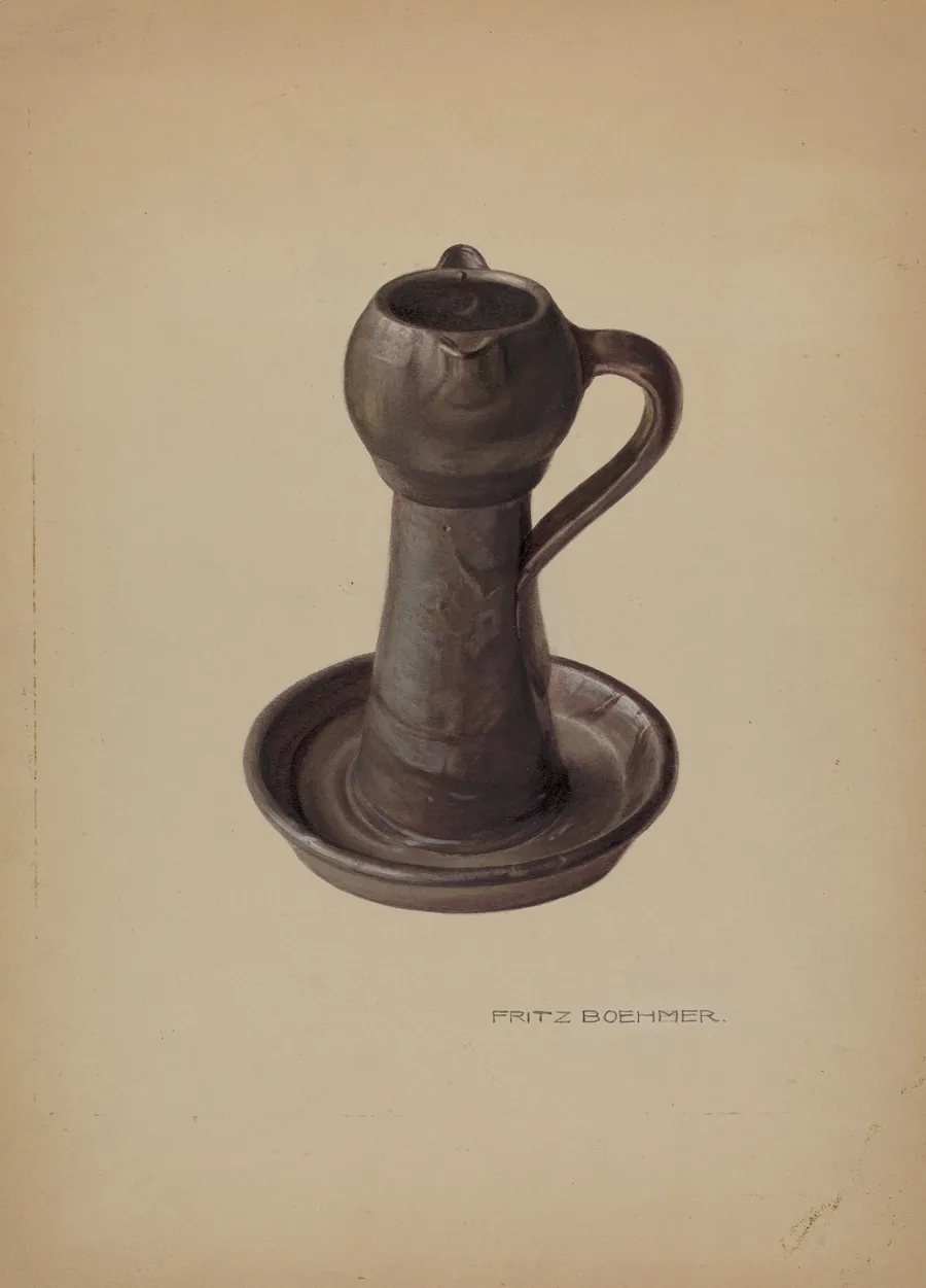 Pottery Lamp by Fritz Boehmer