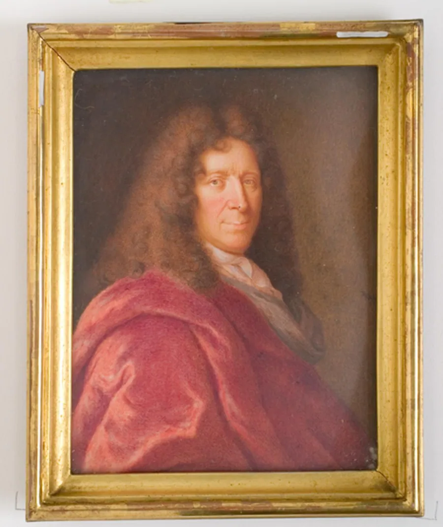 Mandsportræt i rød kappe by Daniel Gardelle