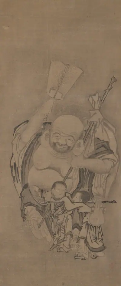 Hotei with Daoist Immortals: Hotei