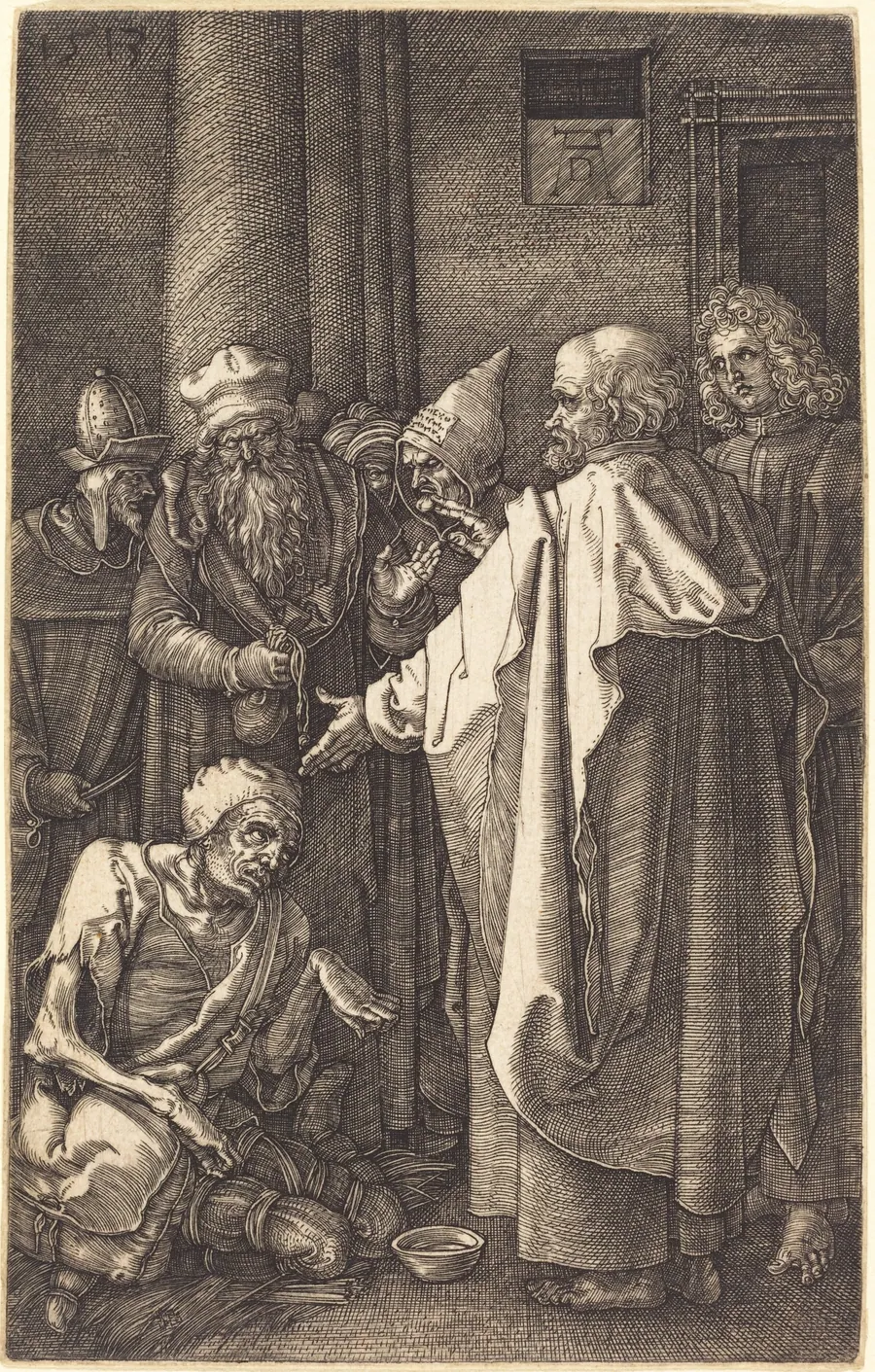 Saint Peter and Saint John Healing a Cripple at the Gate of the Temple by Albrecht Dürer